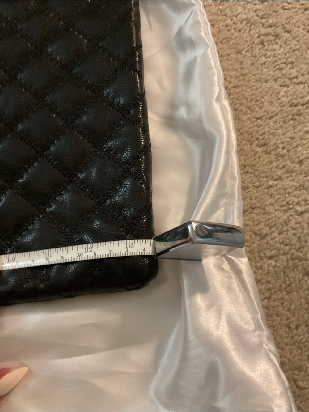 Tory Burch Fleming XL Black Quilted Leather clutch - Picture 7 of 8